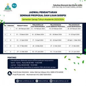 Jadwal Pendaftaran Ujian Seminar Proposal Dan Ujian Skripsi Ta